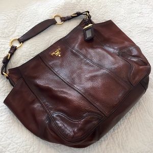 EUC Auth Large PRADA Cervo Antik 1 Hobo